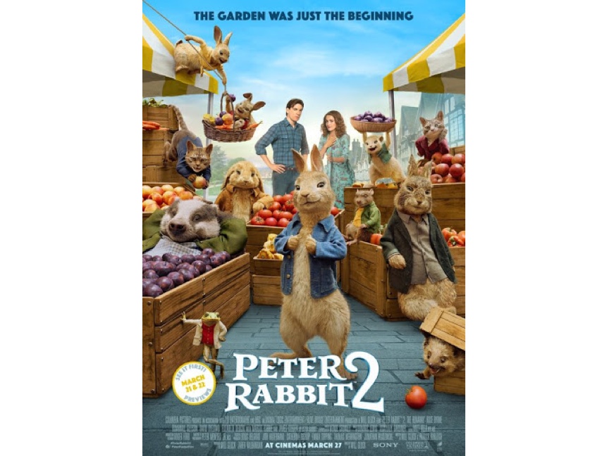 An image of the movie poster for the Peter Rabbit 2 movie which was released in 2021.