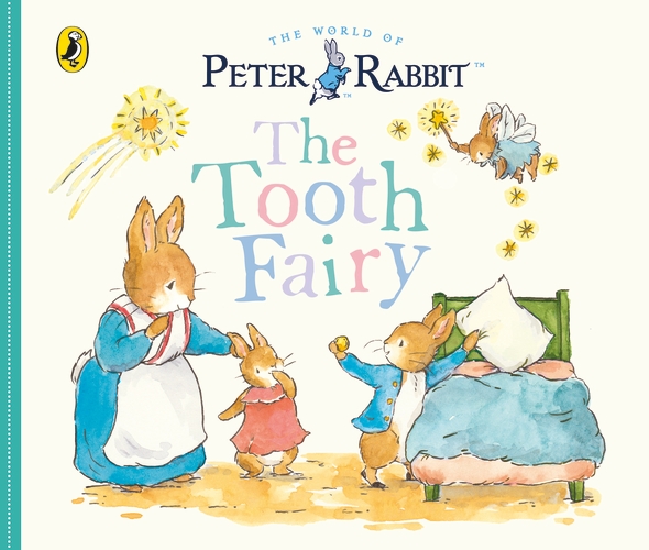 Cover image Peter Rabbit The Tooth Fairy with image of Peter Rabbit going off to bed